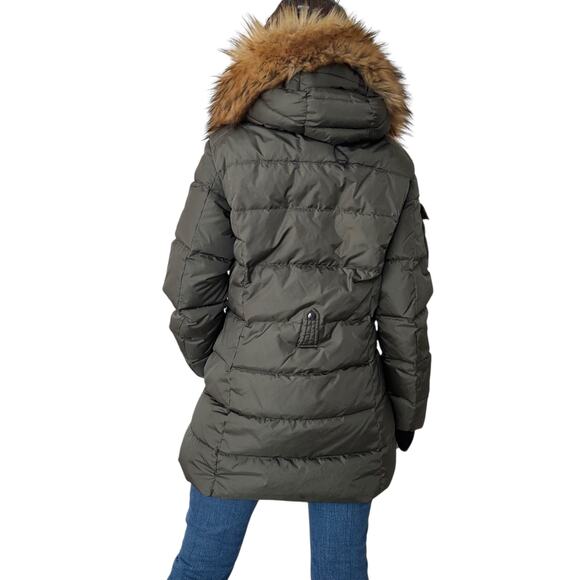 S13 DOWN PUFFER COAT WITH HOOD WATER RESISTANT WINDPROOF WOMEN SIZE SMALL - Picture 4 of 16
